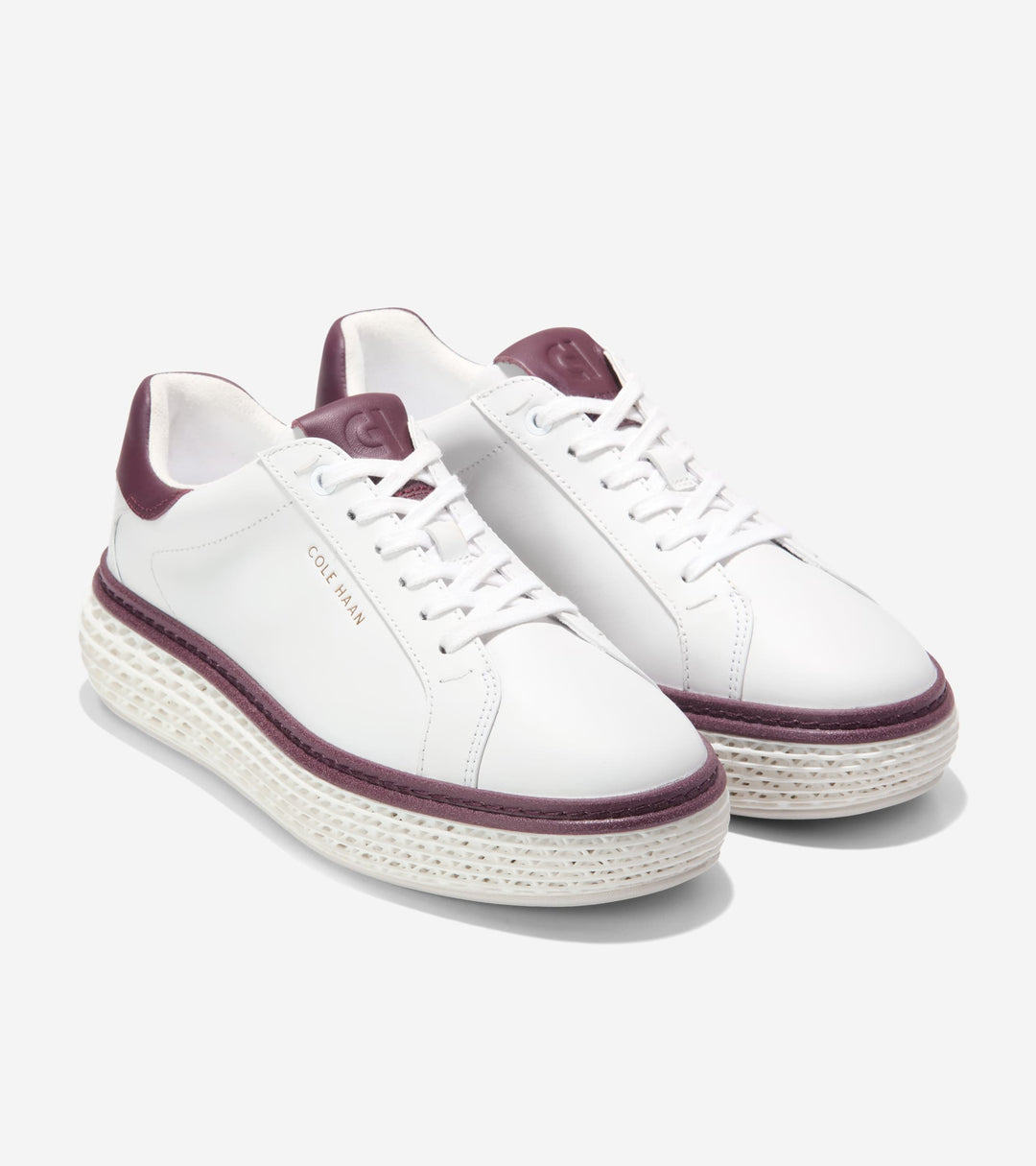 W36151:WHITE LTHR / CH BLACK GARNET LTHR