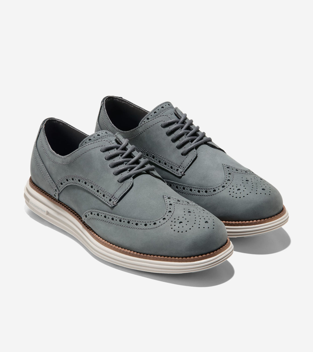 C45382:GRAY PINSTRIPE NUBUCK / DARK NATURAL / PUMICE STONE
