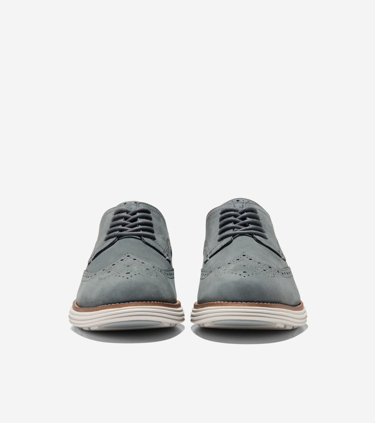 C45382:GRAY PINSTRIPE NUBUCK / DARK NATURAL / PUMICE STONE