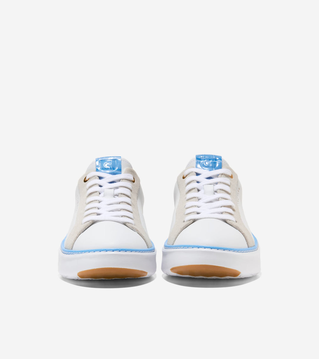 W36232:WHITE LEATHER / AZURE BLUE CROC PRINT LTHR