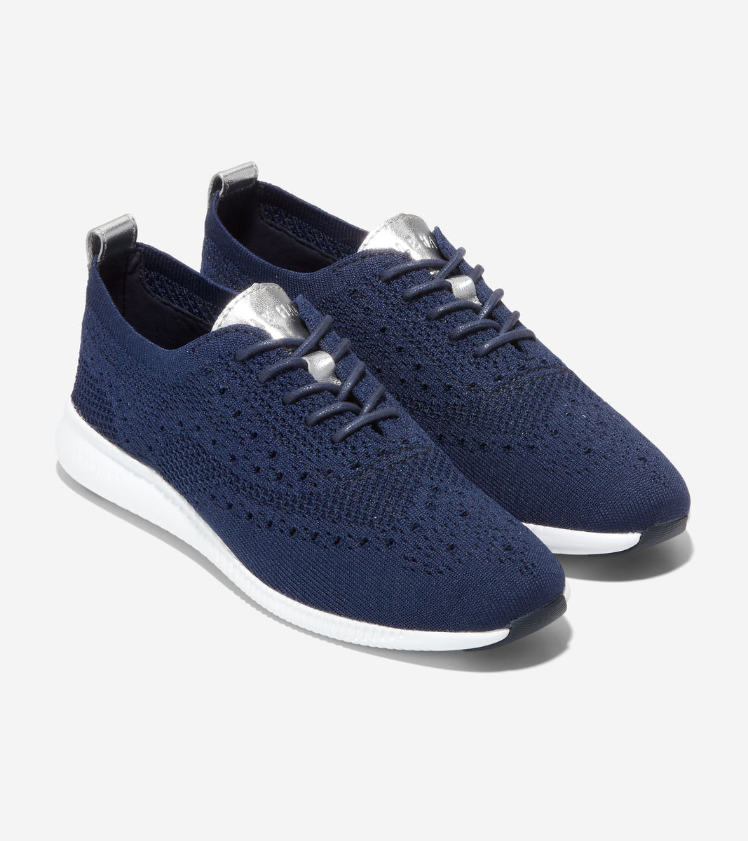 W10586:MARINE BLUE KNIT/CH ARGENTO METALLIC/OPTIC WHITE