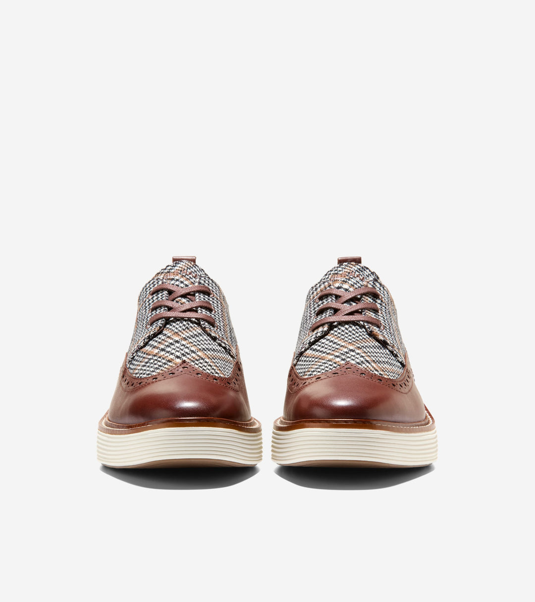 W38505:NEUTRAL PLAID / CH HICKORY LEATHER