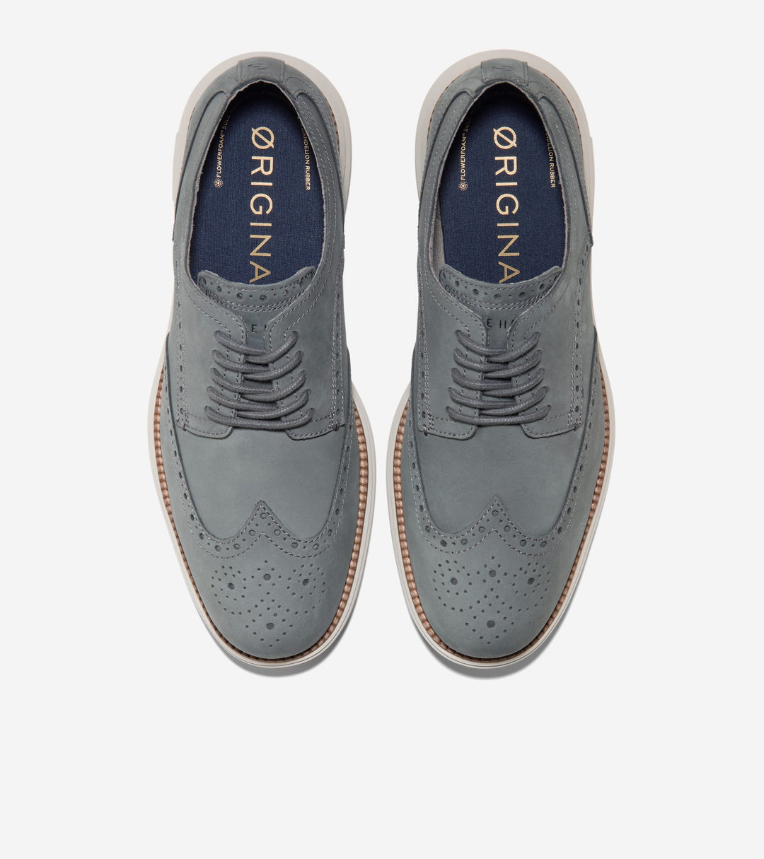 C45382:GRAY PINSTRIPE NUBUCK / DARK NATURAL / PUMICE STONE