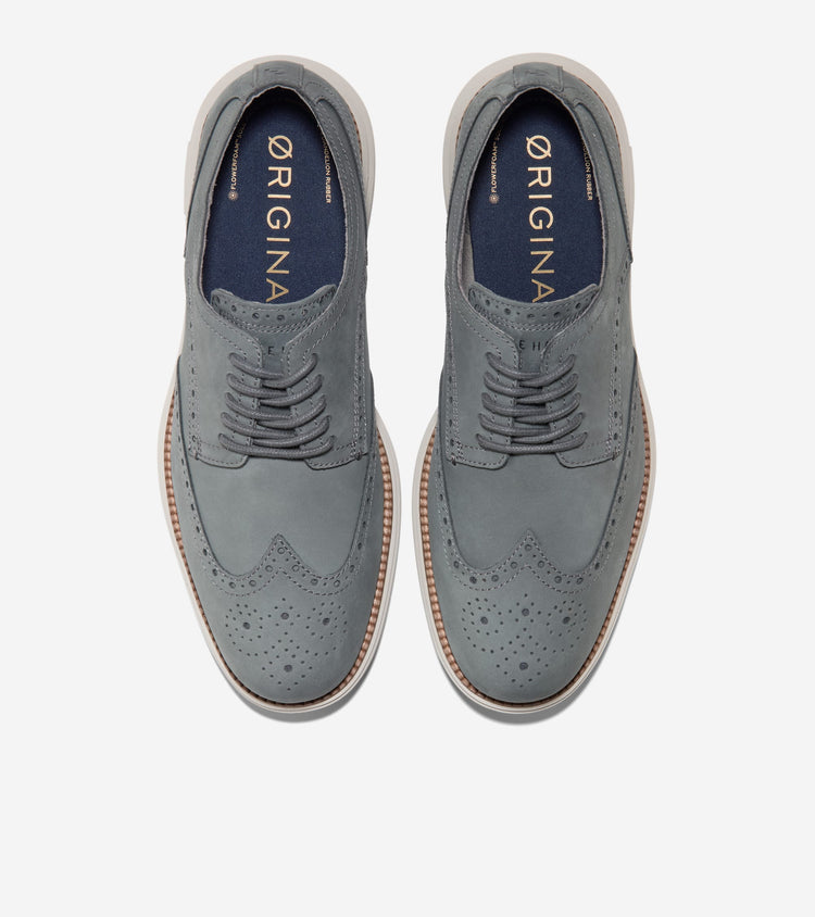 C45382:GRAY PINSTRIPE NUBUCK / DARK NATURAL / PUMICE STONE