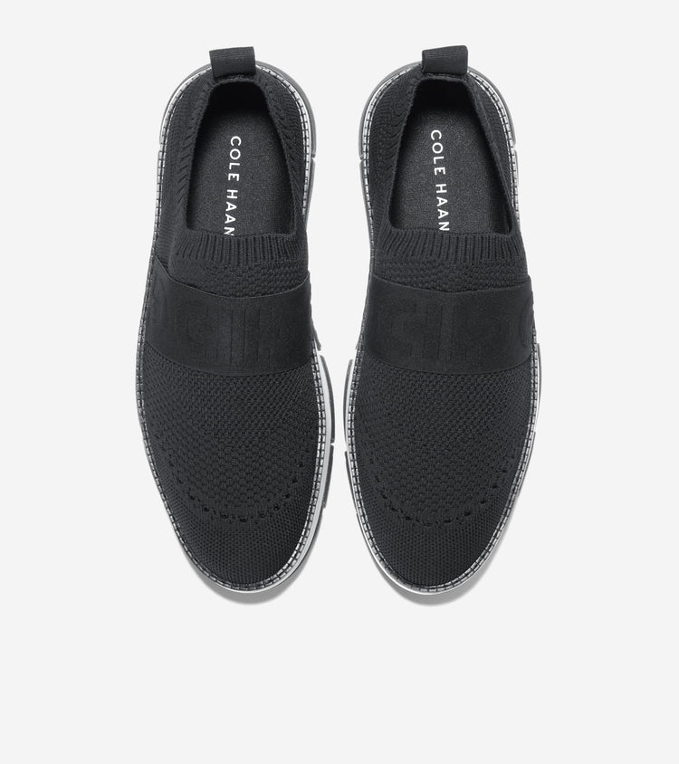 W32498:BLACK KNIT/WHITE