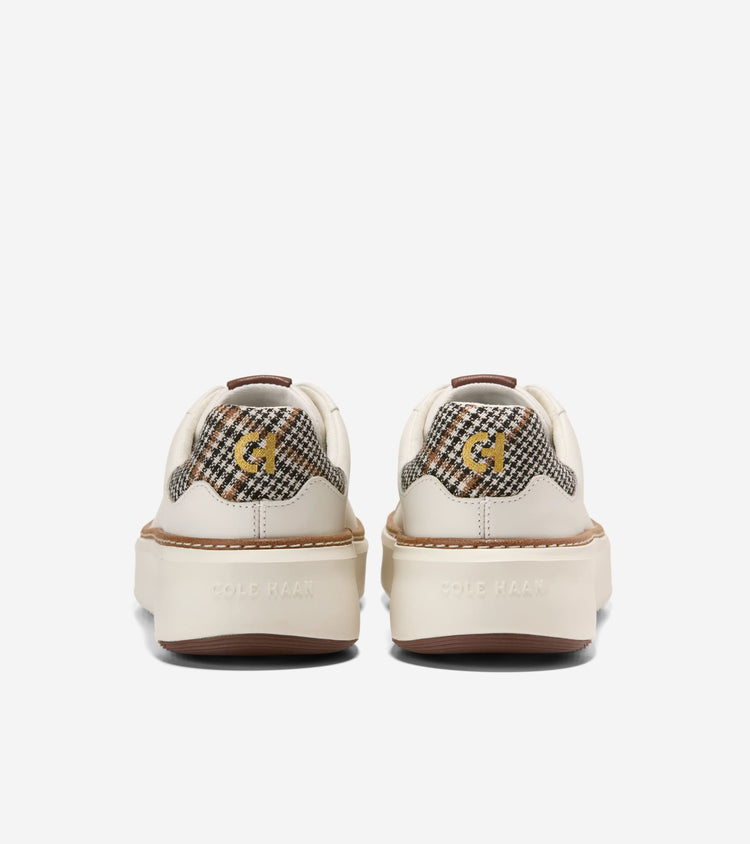 W38507:IVORY LEATHER / NEUTRAL PLAID