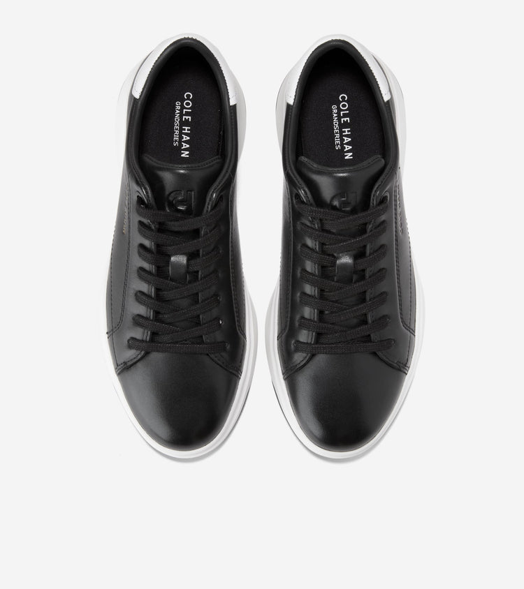 W35499:BLACK/WHITE LEATHER