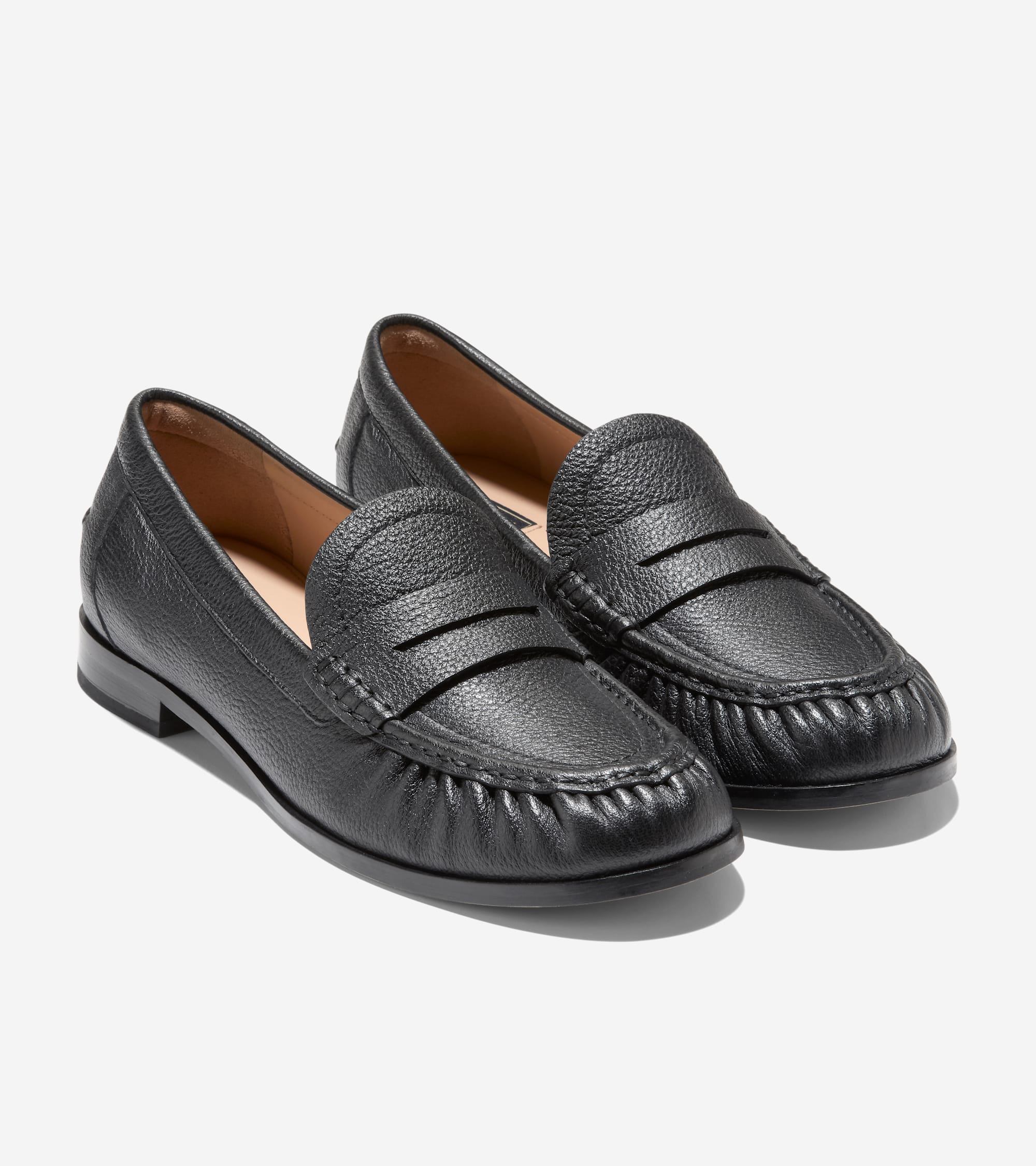 W37324:BLACK TUMBLED LEATHER