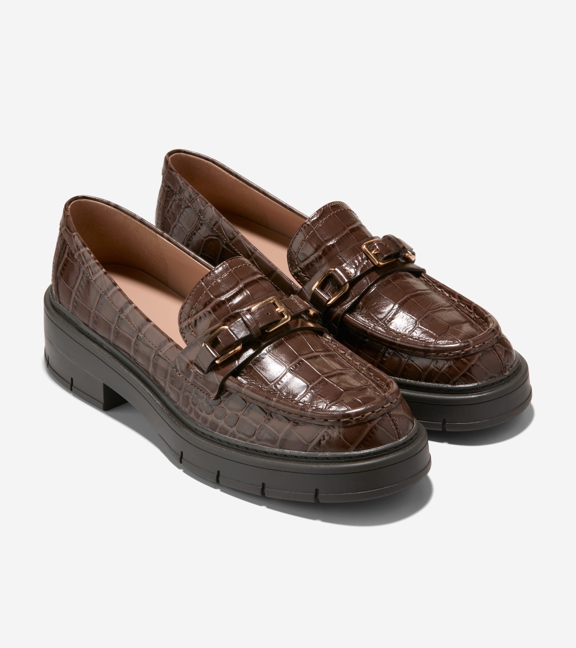 W37311:FONDUE FUDGE CROC PRINT LEATHER