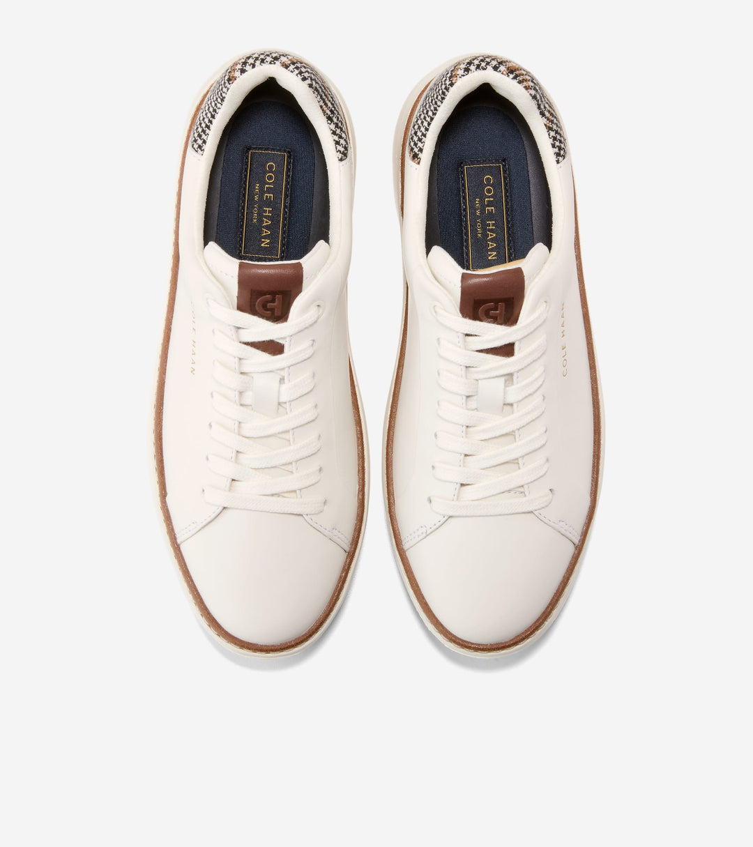 W38507:IVORY LEATHER / NEUTRAL PLAID
