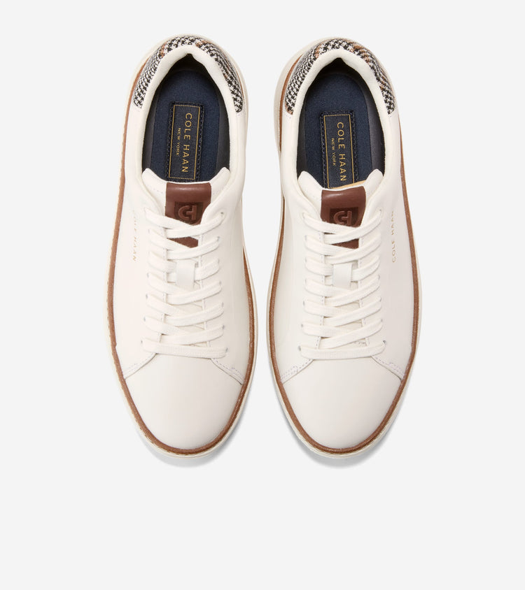 W38507:IVORY LEATHER / NEUTRAL PLAID