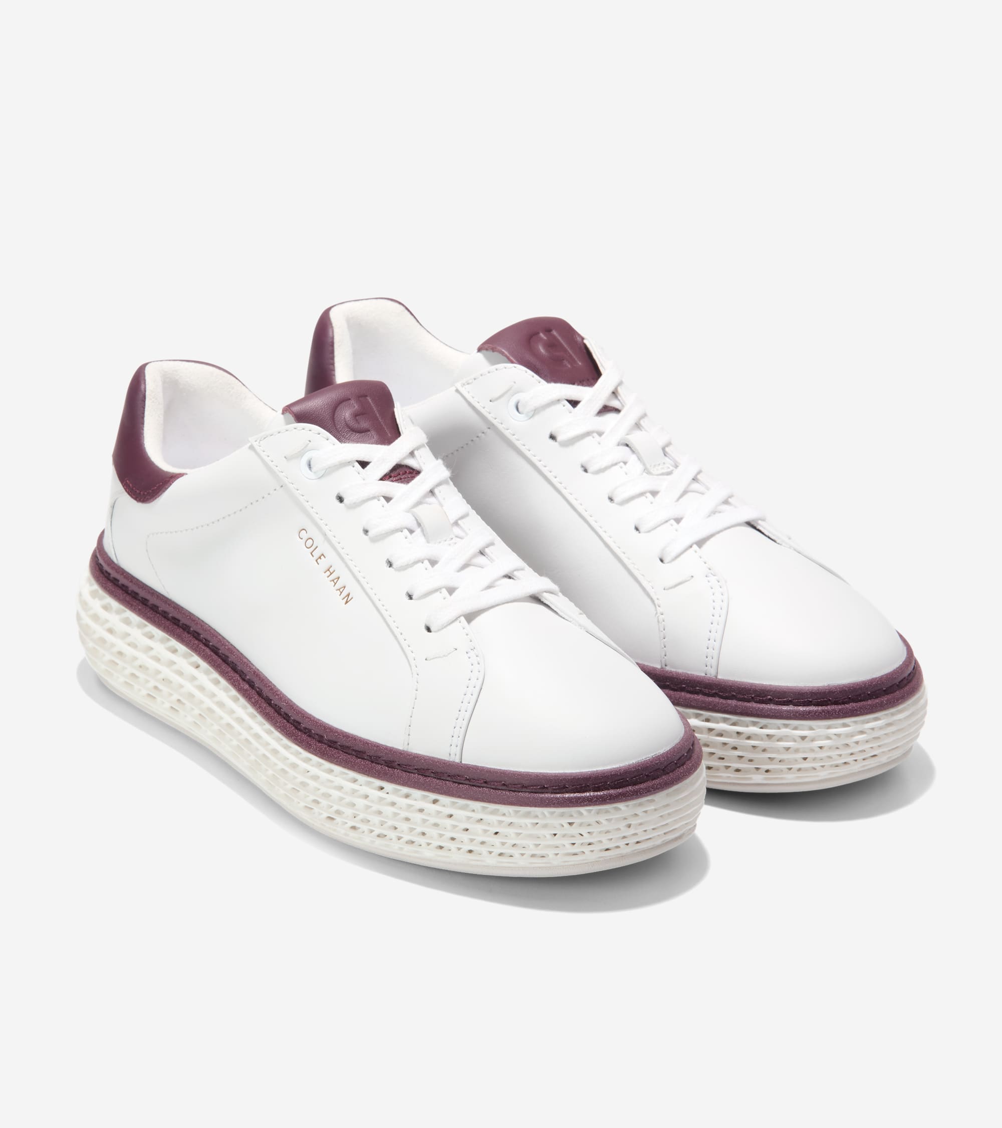 W36151:WHITE LTHR / CH BLACK GARNET LTHR