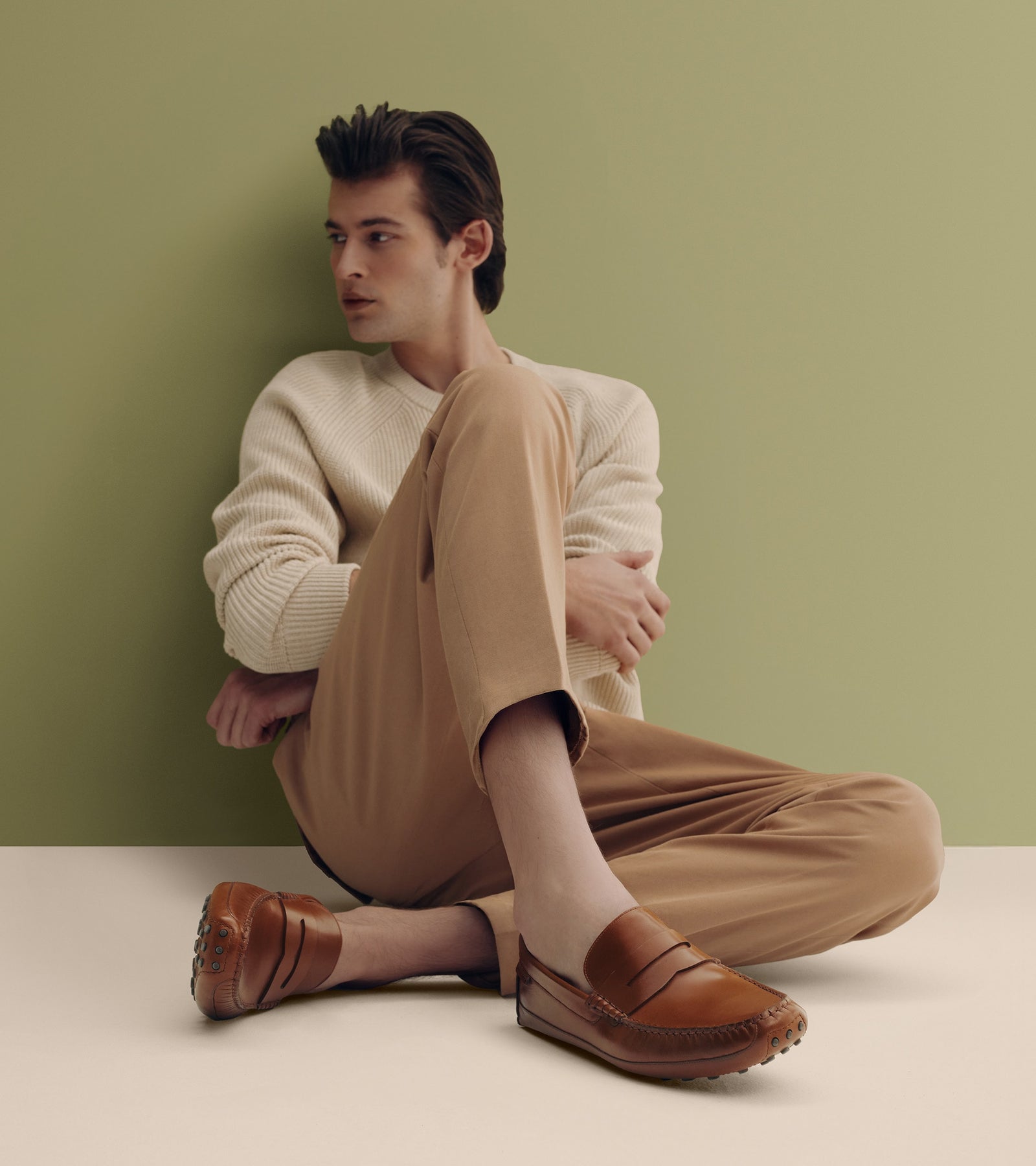 British Tan Java Color Men's Davies Grand Penny Driving Loafers – ColeHaan-HK