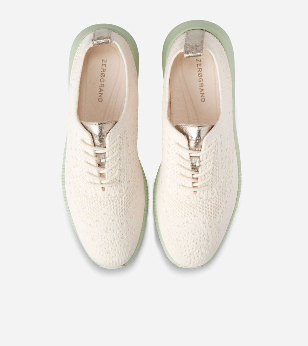 W29364:IVORY KNIT/GOLD METALLIC/FOG GREEN