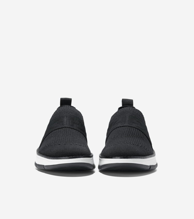 W32498:BLACK KNIT/WHITE