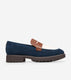 Navy Suede-Ivory Leather-Dark Sequoia