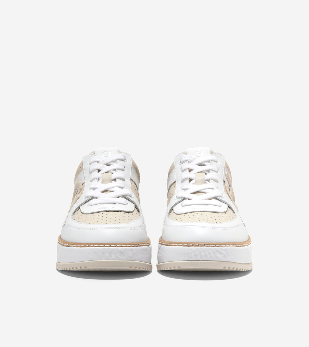 W33228:SILVER BIRCH PERF LEATHER/WHITE