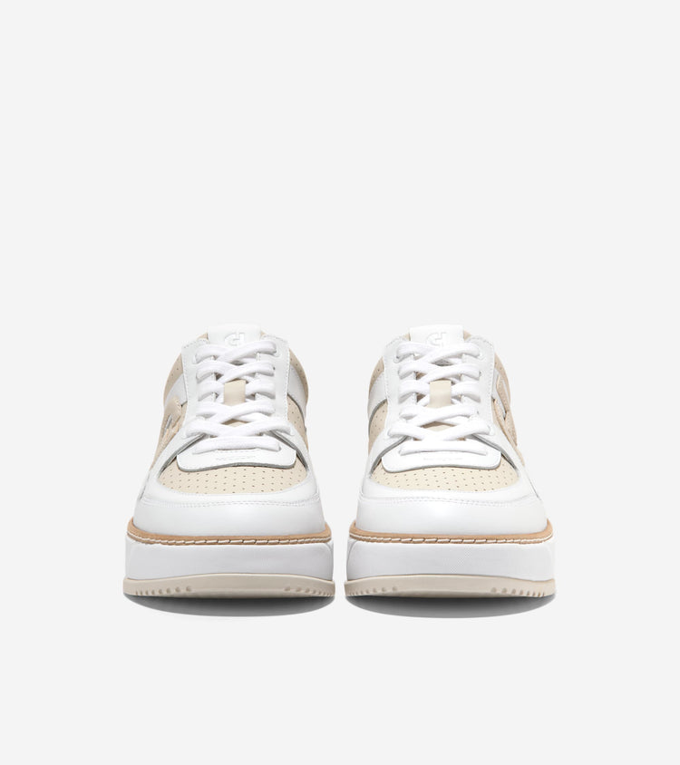 W33228:SILVER BIRCH PERF LEATHER/WHITE